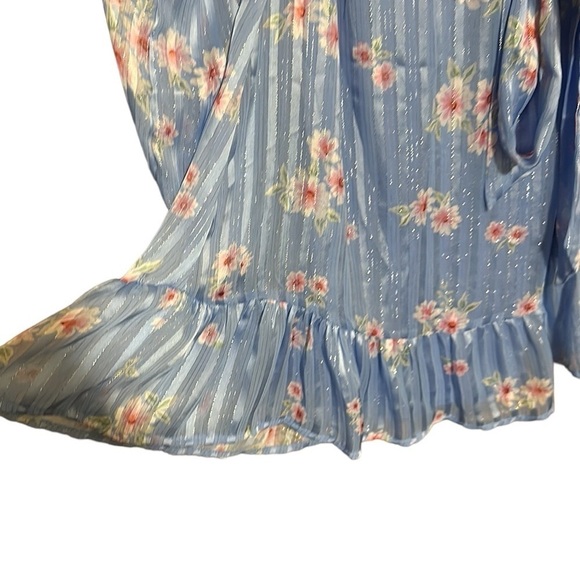 B DARLIN Womens Blue Lined Belted Padded Long Sleeve Short Dress 3/4 NWT - Picture 10 of 16